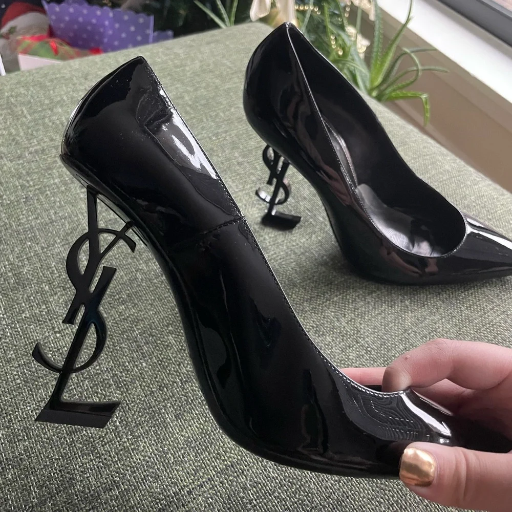 Yves Saint Laurent | Shoes | Ysl Opyum Black Patent Heels Size 39